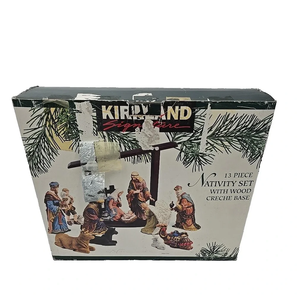 Kirkland Nativity 13-piece Set Hand Painted Porcelain Christmas Figurines Only